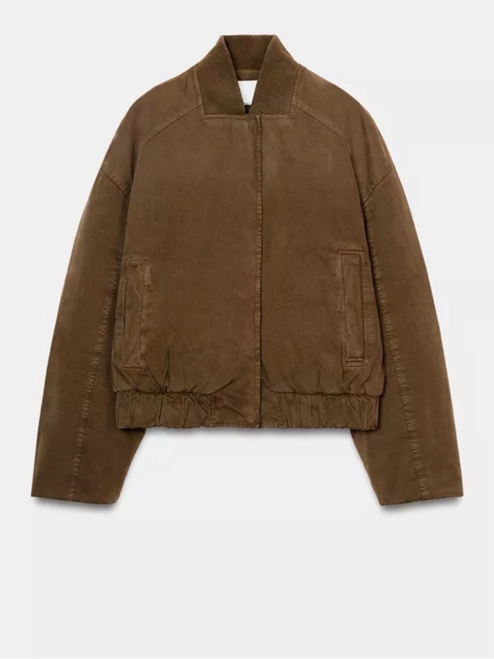 Zara Women’s Brown Bomber Jacket-size M (BNWT)